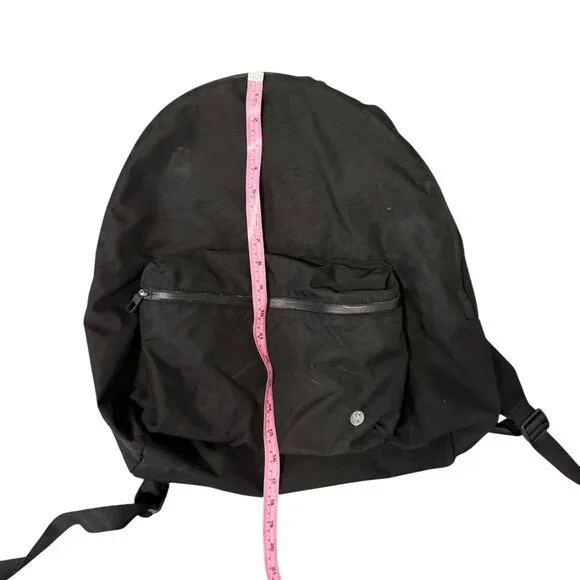 Lululemon Black Zipper Backpack with Single Front Zipper Pocket- Small- Basic - Picture 7 of 10